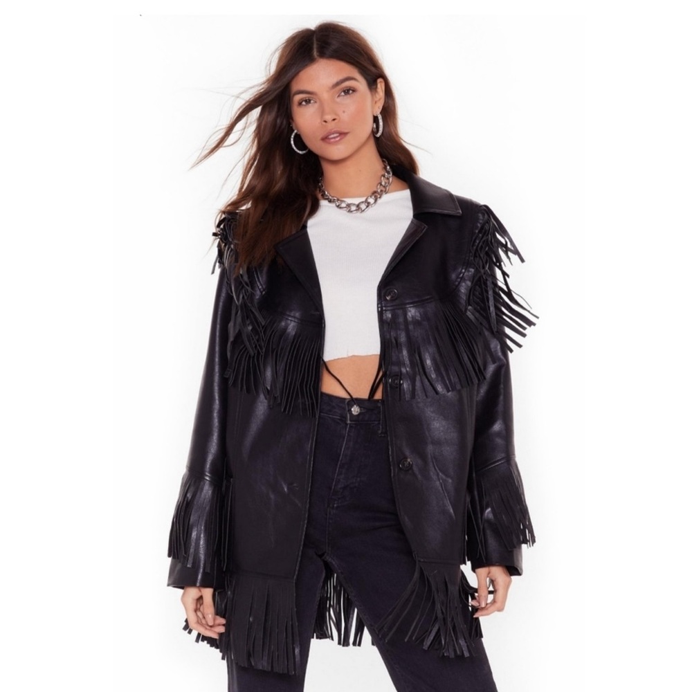 Nasty gal fringe jacket sold out!